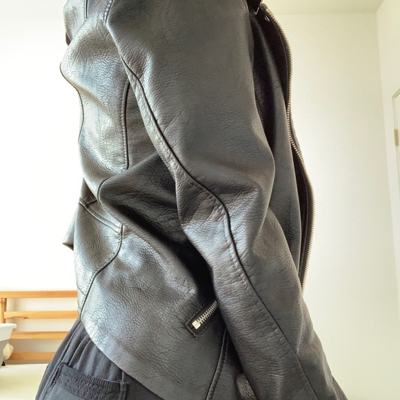 H&M Faux Leather Moto Jacket - Picture 3 of 5